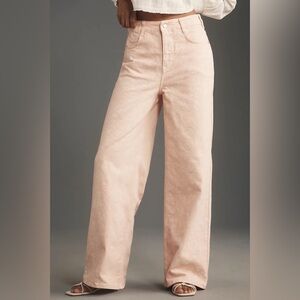 Pilcro Pink Wide Leg Jeans